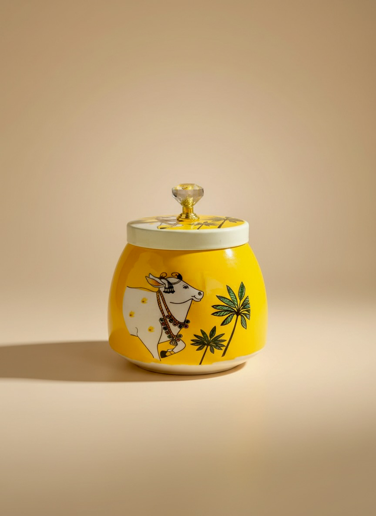 [SD053] Iron Meenakari Jar/Box - [SD053]