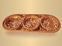 Oval Aluminium Basket With 3 Bowls - [SD059]