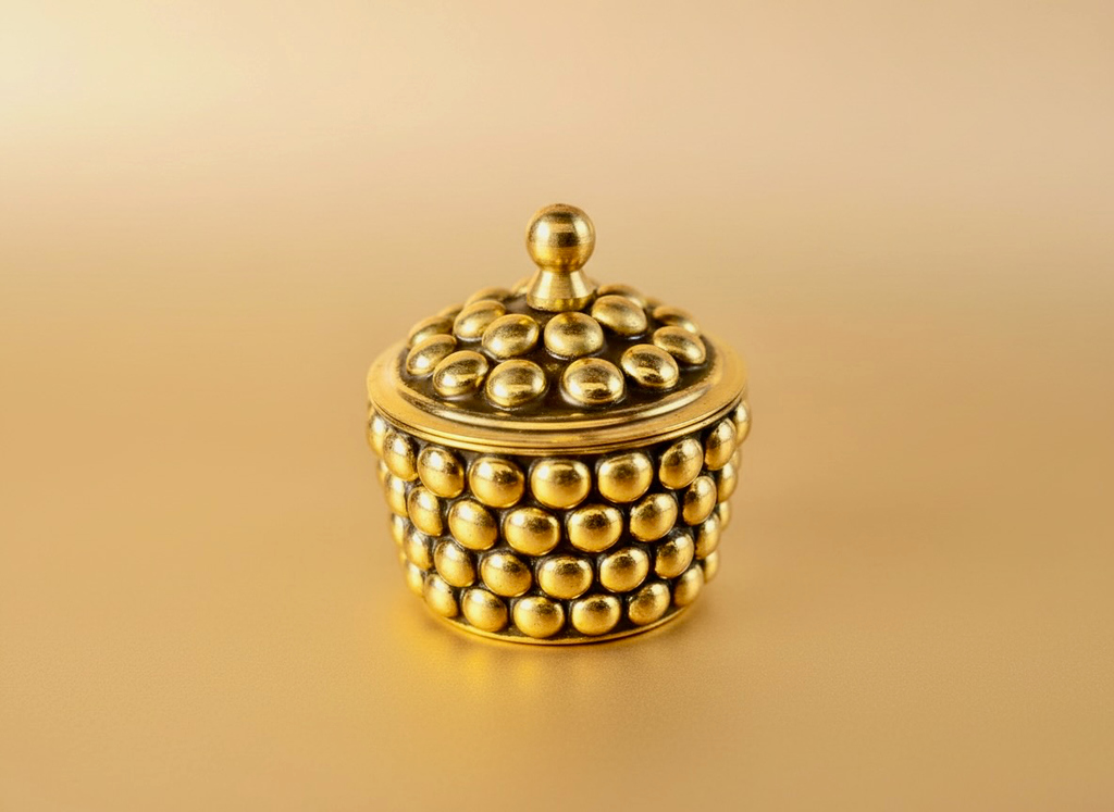 [SD123] Brass Sindoor Box Dana - [SD123]