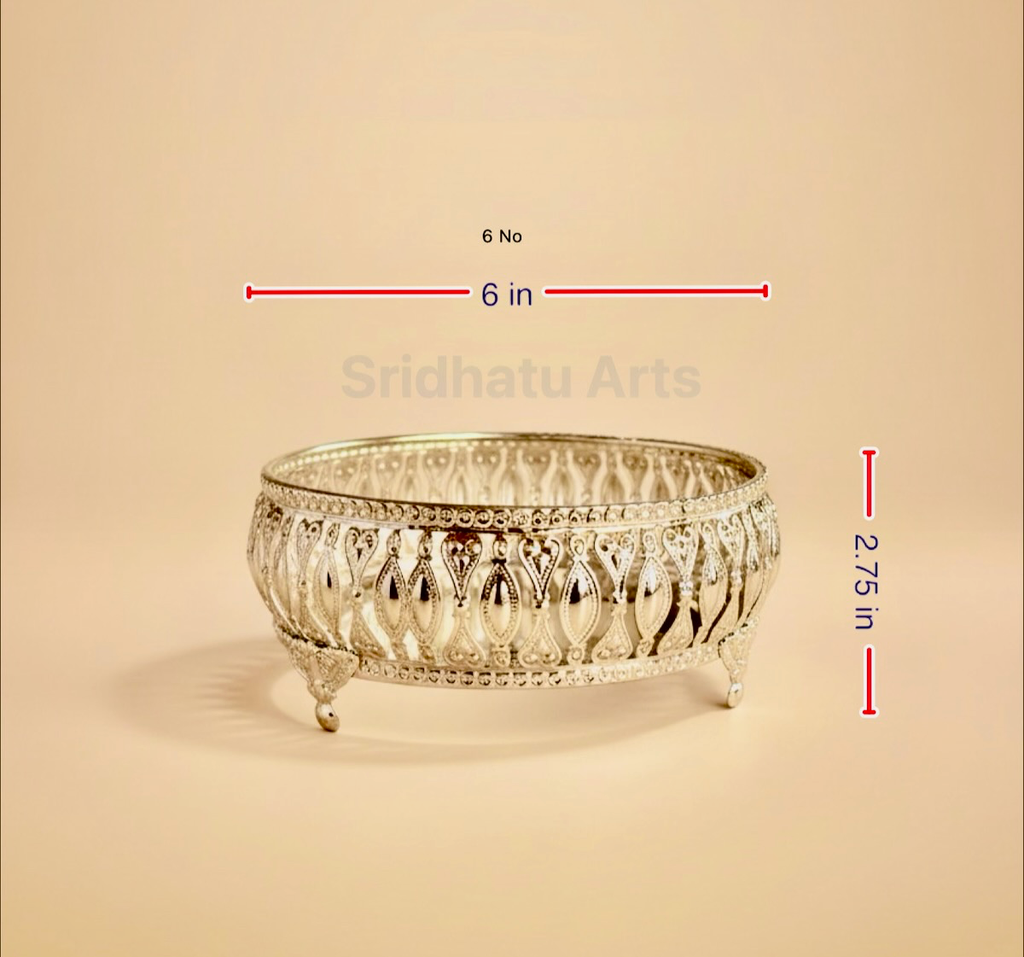 [SD181] Silver Meena Tray - [SD181] (6 No)