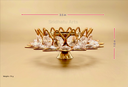 Brass Fancy Bowl Crystal Deep - [SD191]