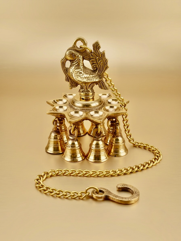 Brass Peacock Hanging Deep - [SD996]