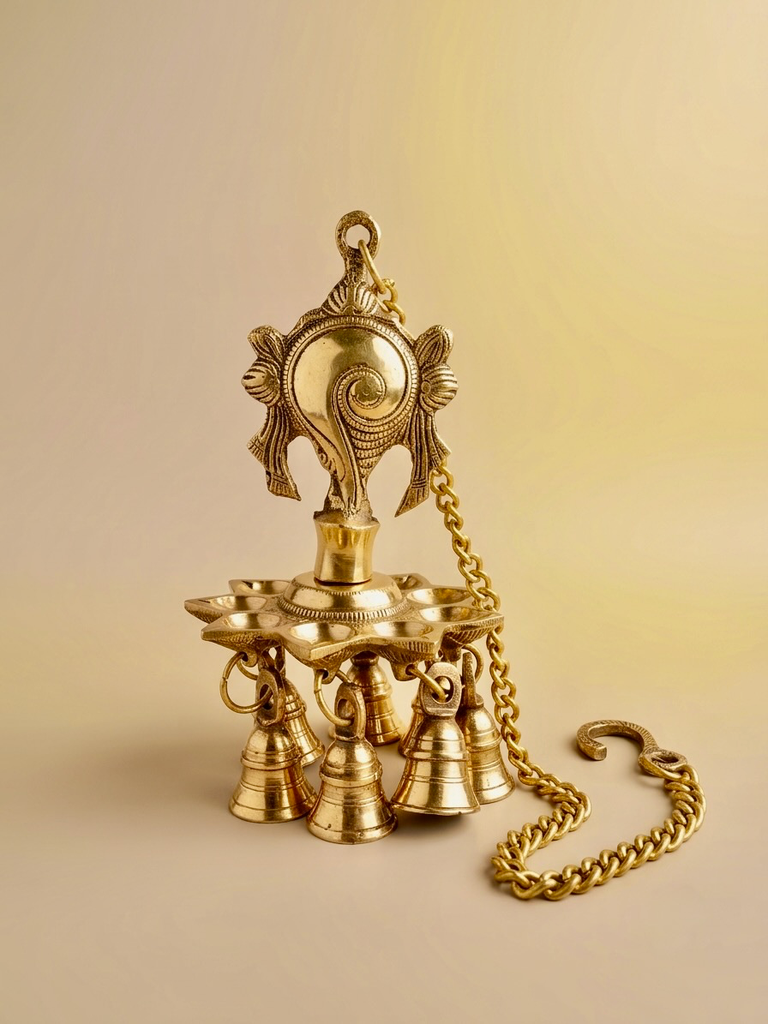 Brass Shankh Hanging Deep - [SD998]