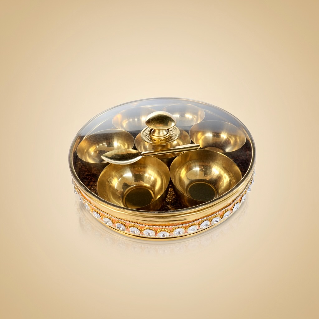 [SD041] Brass Spice Box Moti - [SD041]