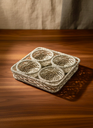 Square Aluminium Basket With 4 Bowls - [SD046]