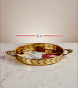 Brass Khomcha Tray With Meenakari Design - [SD047]