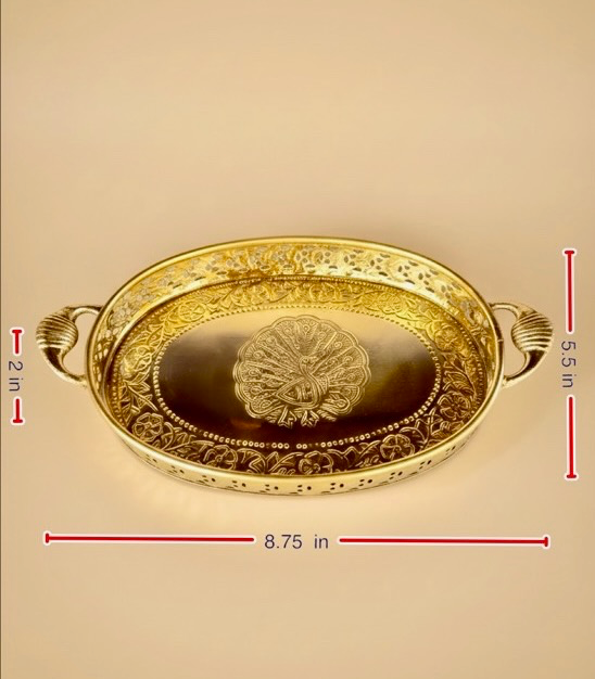 [SD049] Brass Peacock Tray - [SD049] (1 No)